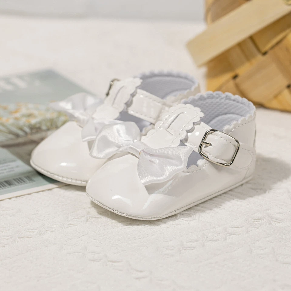 Infant Baby Boy Girl Soft Sole Crib Shoes Toddler Mary Jane Shoes Newborn to 18 - Image 4 of 4