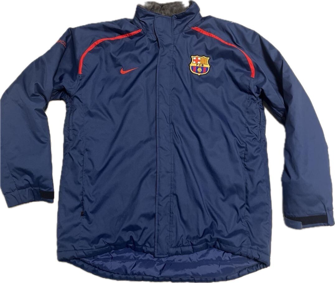 Nike Barcelona Football Soccer Half Bench Coat Size XL Official