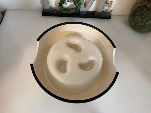 Frisco Cream Melamine Slow Feed Dog & Cat Bowl Size Large 1.5 Cups 7" Non Skid - Picture 19 of 21
