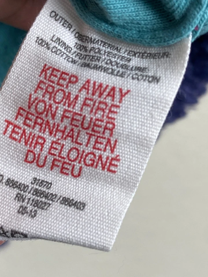 Chaleco con Capucha de Vellón Mini Boden Niñas Talla 11-12 Azul Púrpura Cremallera Completa Acogedor Suave Foto 4 de 4