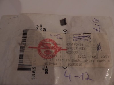 NOS OEM Harley Davidson Genuine James Main Drive Gear Key - 35175-38