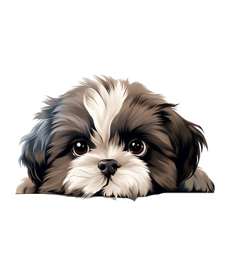 3X Shih Tzu Auto Aufkleber 9x9 cm Hunde Sticker Wetterfest & Selbstklebend