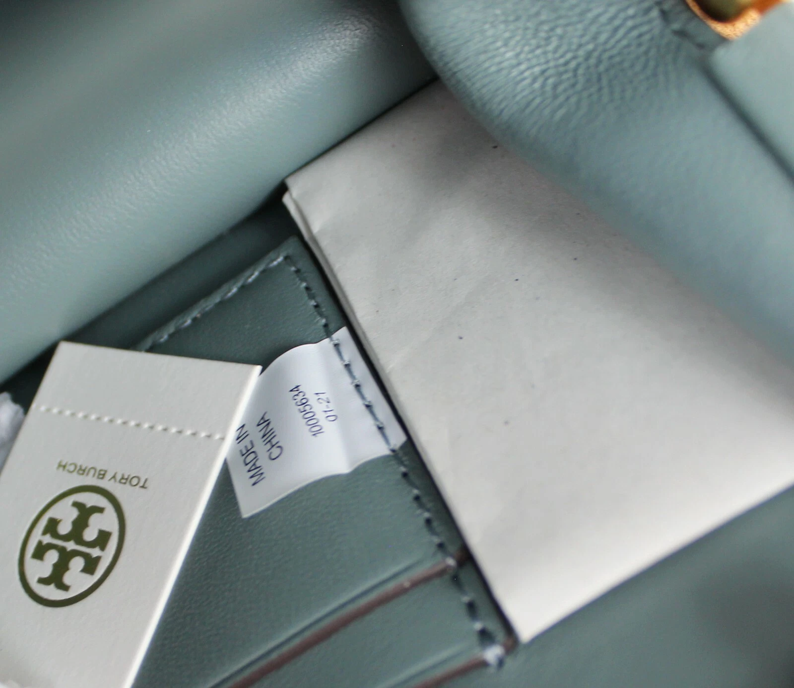 WANDLER Mini borsa a tracolla nuova con etichette TORY BURCH Fish appliqué Frame colore: Artico prezzo al pubblico consigliato $598