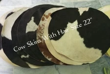 COW SKIN WITH HAIR DRUM HEADS, DJEMBE, BODHRAN, SHAMAN DRUM, AFRICAN DRUMS
