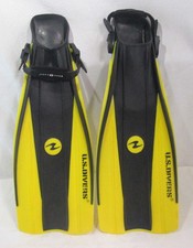 Aqua Lung US Divers Fins 9-13 ML-XL Black and Yellow Sold AS-IS