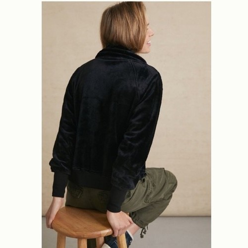 Sunday In Brooklyn X Anthropologie Black Mairead Mock Neck Pullover Cozy Sweater - Picture 3 of 12