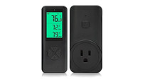 Wireless Thermostat Programmable Electric Plug In LCD Temperature Remote Control