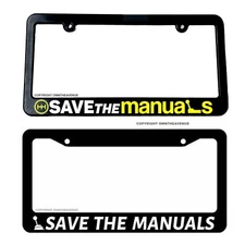 x2 Save The Manuals Manual Transmission Stick Shift JDM Drift License Plate Fram