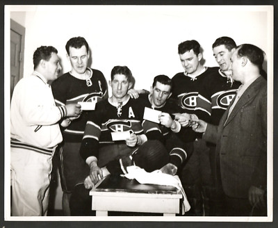 1940s Vintage Montreal Canadiens Elmer Lach's Personal Locker Room Type 1 Photo!