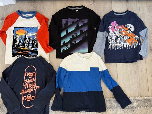 Lot Of 5 Gap Old Navy Long Sleeved Tshirt Boy Size XS /5