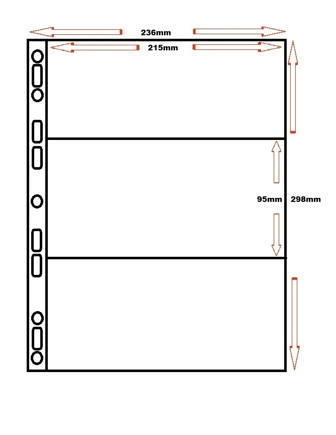 Billet Euro Album Pour Grands Billets COLLECTOR - 20 Pages - 11x19cm - Noir Rangement Billets Grand Format
