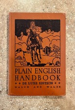 1936 Plain English Handbook De Luxe 1st Ed.  Walsh & Walsh