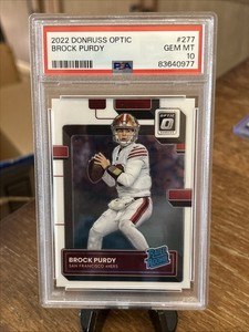 2022 Donruss Optic Football Brock Purdy #277 Rookie RC PSA 10
