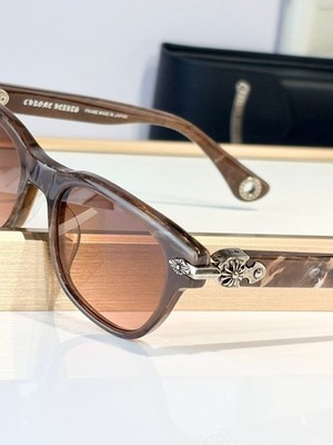 Chrome Hearts WELL STRUNG 52-20-148 Brown Crystal Sunglasses Unisex Designer Eye