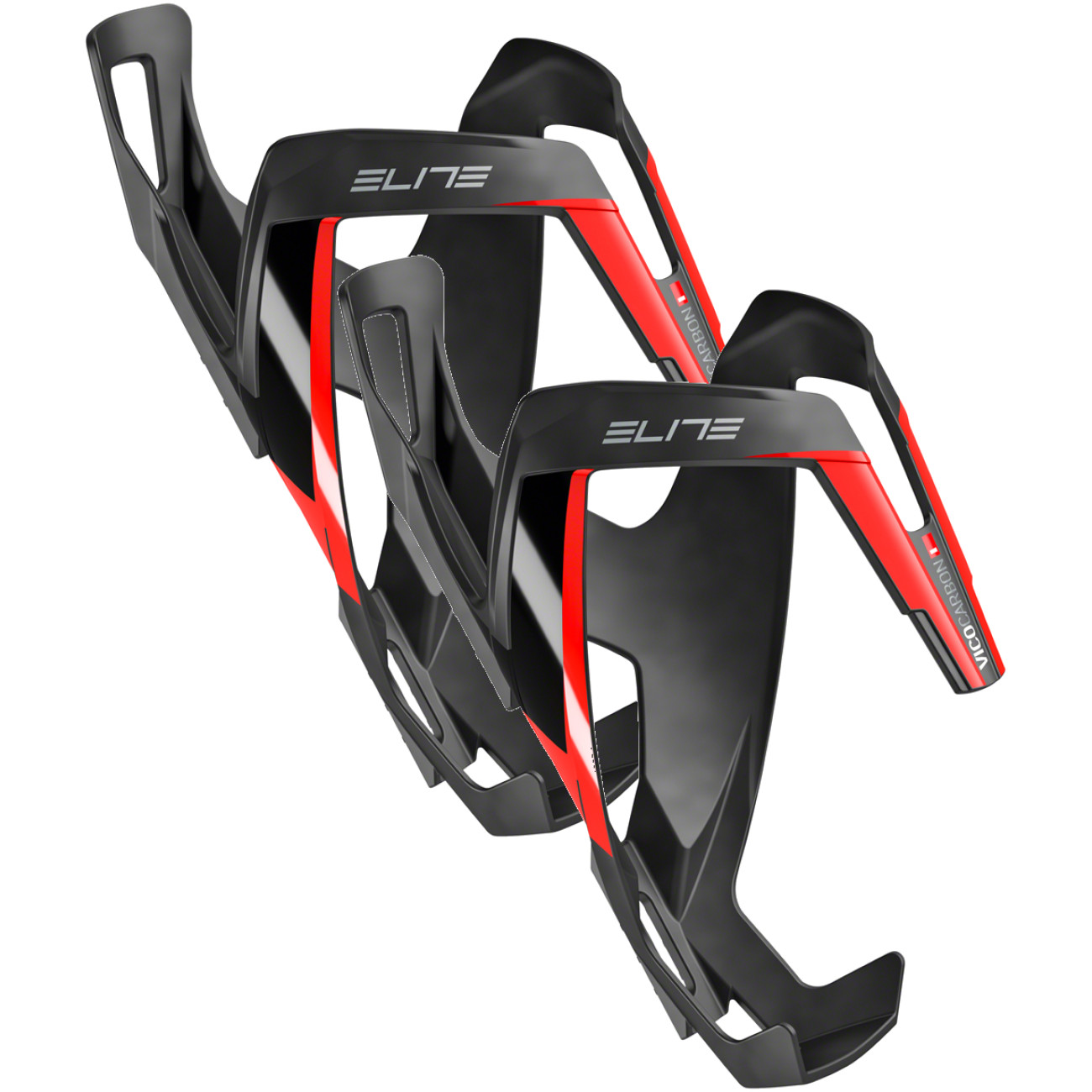 Упаковка из 2-х пластиковых бутылок Elite SRL Vico Carbon для воды - Матово-черный Красный 19090₽