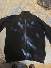 LAMBORGHINI ZIP UP SWEATSHIRT BLACK WITH BLUE BULL - NEW