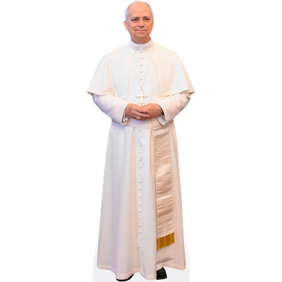 Papst Löwe XIV. (Gewand) lebensgroßer Ausschnitt