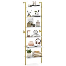 6-Tier Storage Shelf, Heavy Duty Shelving Unit, Freestanding ladder bookshelf