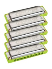 Hohner M20155xp Rocket Amp Bundle, Keys of C, G, A, D, Bb, Stainless steel