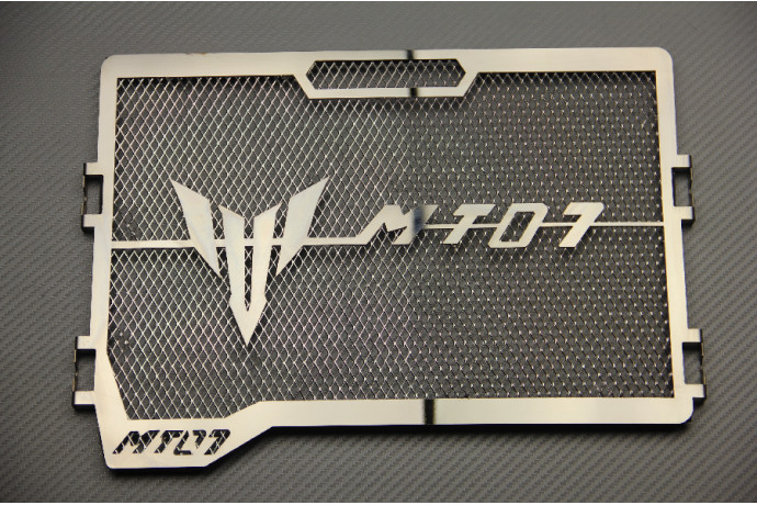 Grille radiateur alu Yamaha MT07 protection premium découpée au laser pour moto 18-20