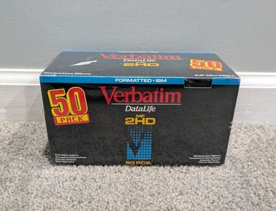 Verbatim 50 Pack DataLife High Density MF-2HD 3.5'' Microdisks Floppy Disc IBM