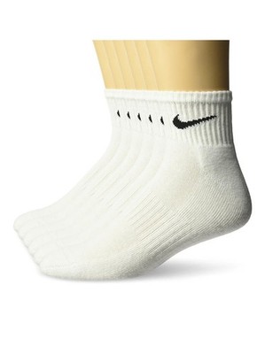Nike Everyday Ankle Socks 6-Pairs, Size Medium  - White