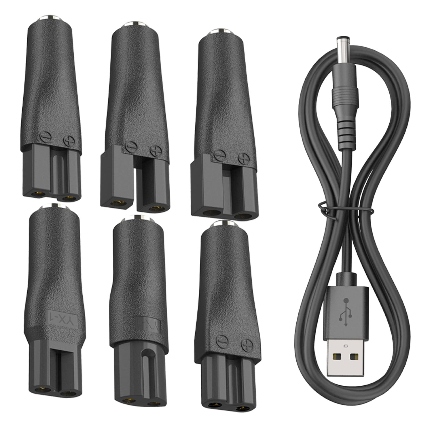 7 PCS USB Charger Power Cord Set for Hair Clippers, Trimmers
