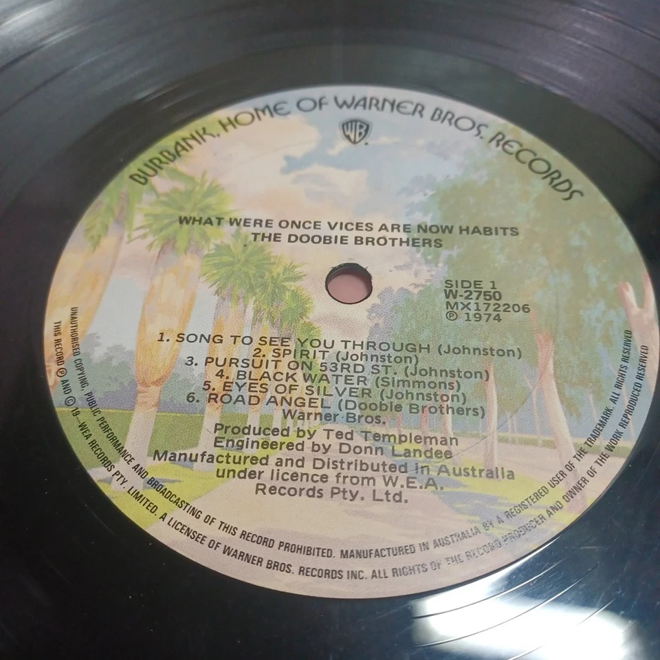 The Doobie Brothers 1974 Lp- What were Once Vices Are Now Habits - Image 3 of 4