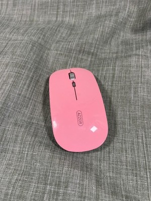 Wireless Rechargeable Pink Mouse By Azzor 3.7V Slim Design With Bluetooth Connec