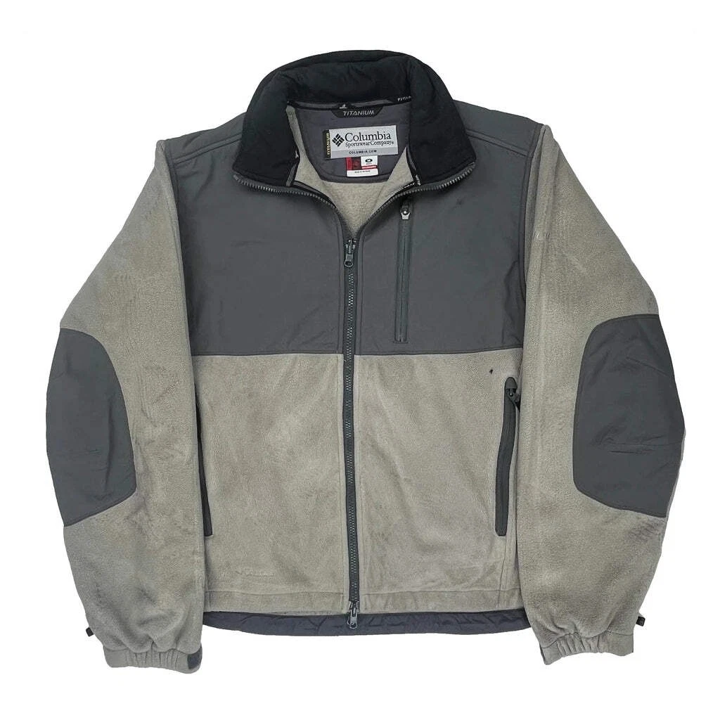 Titanium Series Columbia Fleece Jacket - Medium Gray Polyester