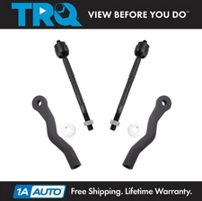 TRQ 4pc Inner & Outer Tie Rod End Set for Lexus GS350 GS460 IS250 IS350 RWD