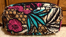 Vera Bradley Escapade Canyon Road Zipper Top Plastic Lined Cosmetic Bag