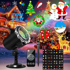 LED Laser Projektor Wandprojektor 64 Motiv Strahler Lampe Hauswand Weihnachten