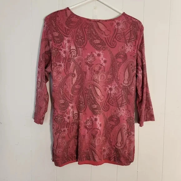 Top Babydoll Manga 3/4 Y2k De Colección Talla 16 Cachimba Hada Años 90 Rosa Brillo Cachemira Foto 2 de 4