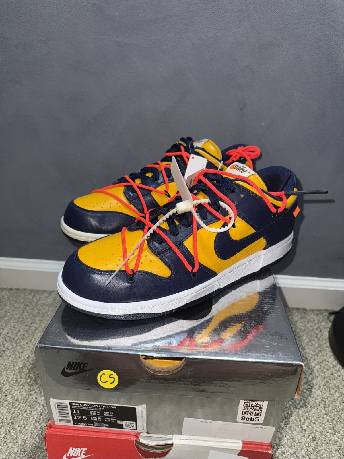 OFF WHITE X NIKE Taglia 11 Nike Dunk Low x OFF WHITE University G 2019 nuove fondo di magazzino