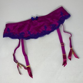Agent Provocateur Molly Purple Silk Suspender AP3 Medium New
