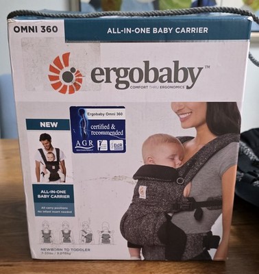 ERGOBABY New carrier OMNI 360 Herringbone 7-33 Pounds Newborn To Toddler Comfort