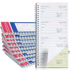 Books Money and Rent Receipt Book 2 Part Carbonless Receipt Log Book with Car...