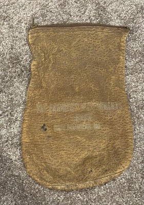 Vintage Leather The Farmers & Merchants Bank Cape, Girardeau MO Deposit Bag