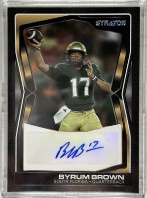 2024 Stratos Signatures-Byrum Brown-Signed Card/Auto/Autograph 12/12-USF/Auburn