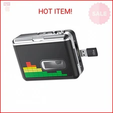 DIGITNOW USB Cassette Player, Portable Walkman Stereo Tape to MP3 Converter, Aud