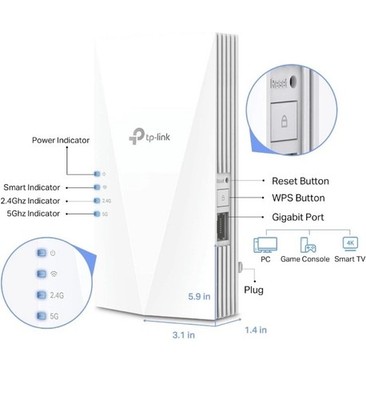 TP-Link | AX3000 RE700X | Wi-Fi 6 Range Extender wireless Booster