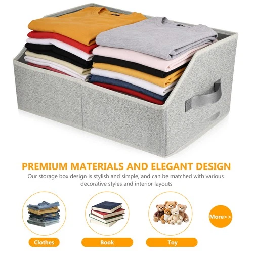 Grey Fabric Storage Box Set of 4, photo 4
