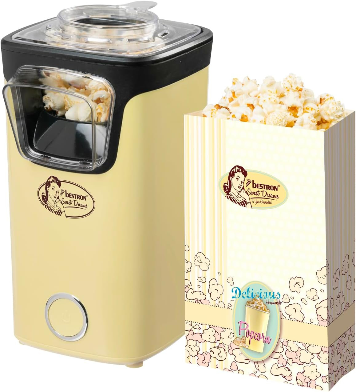 Macchina Pop Corn per Bambini e Feste - Turbo Popcorn Veloce e Senza Olio