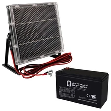 Mighty Max 12V 7AH F2 SLA Replaces Dynalock 5600 Power Supply + 12V Solar Panel