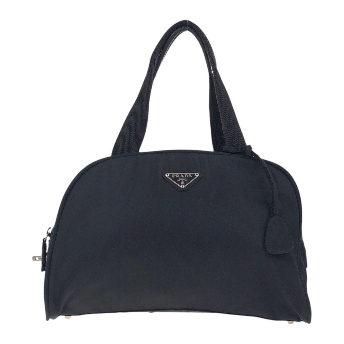 Prada Black Nylon Tessuto Tote with Silver Logo Hardware  