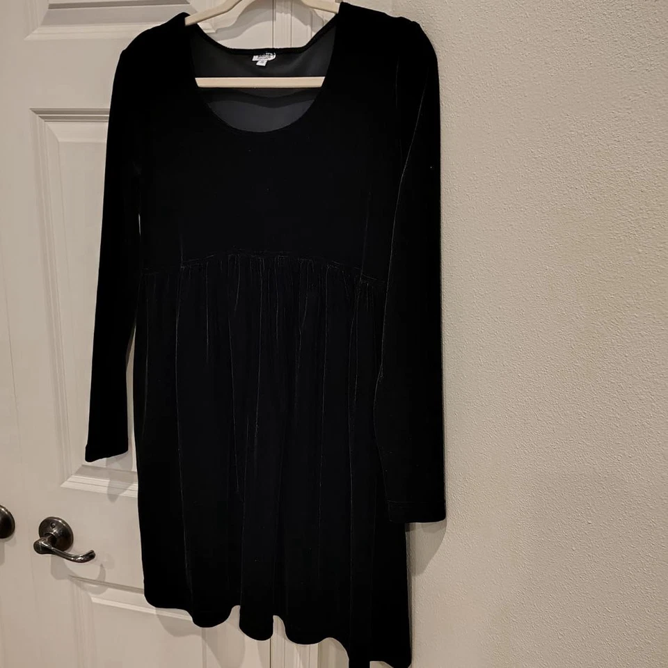 Vestido Babydoll De Colección Años 90 Y2K Terciopelo Manga Larga Bruja Mujer Vacaciones Maternidad S Foto 4 de 4