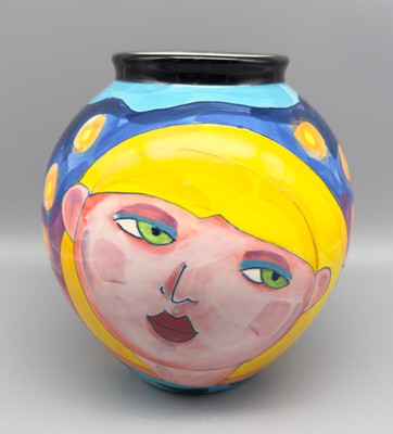 Bella Casa by Ganz Denise Ford Design 2 Faces Redhead Blonde Head Vase 7.5'' Tall