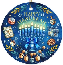 Keluna Hanukkah Christmas Tree Ornaments - Hanukkah Dreidel Gifts for Women Men 