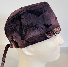 Halloween Bats Lined Medical Scrub Cap Surgery Hat Chef Dental Veterinarian
